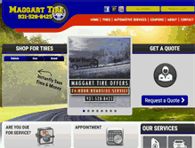 Tablet Screenshot of maggarttire.com